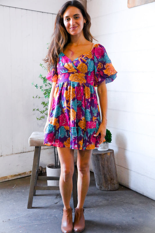 Rosewood Romance Banded Surplice Dress