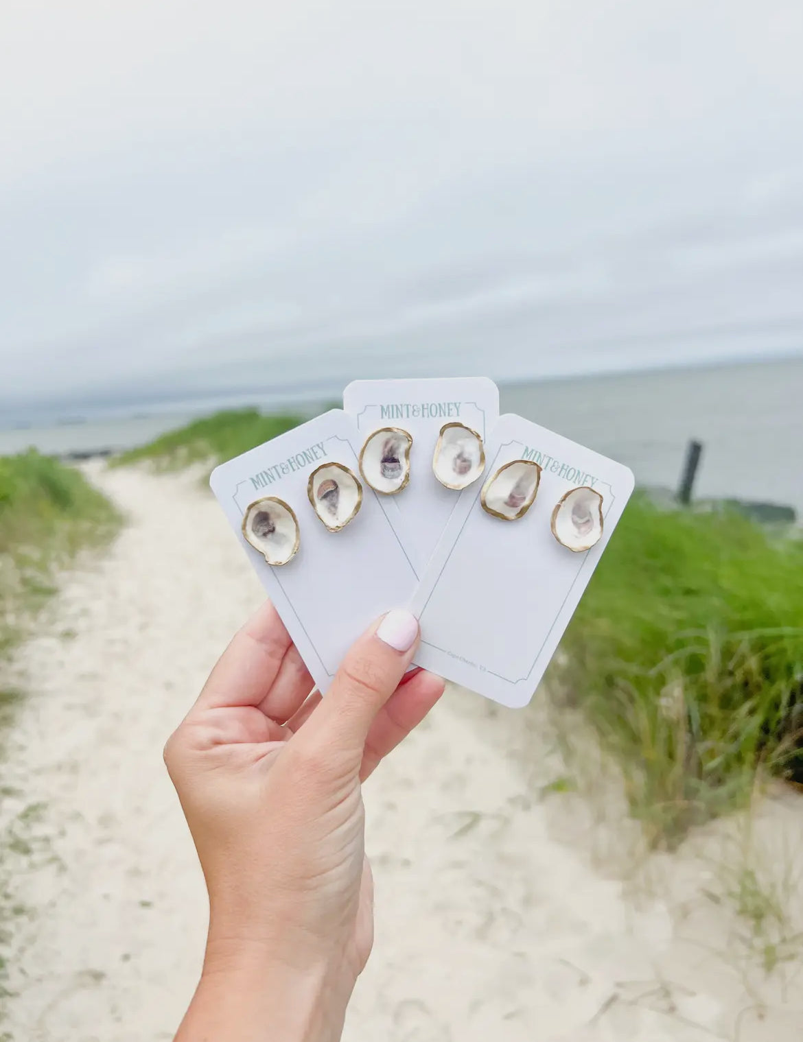 Oyster Shell Stud Earrings