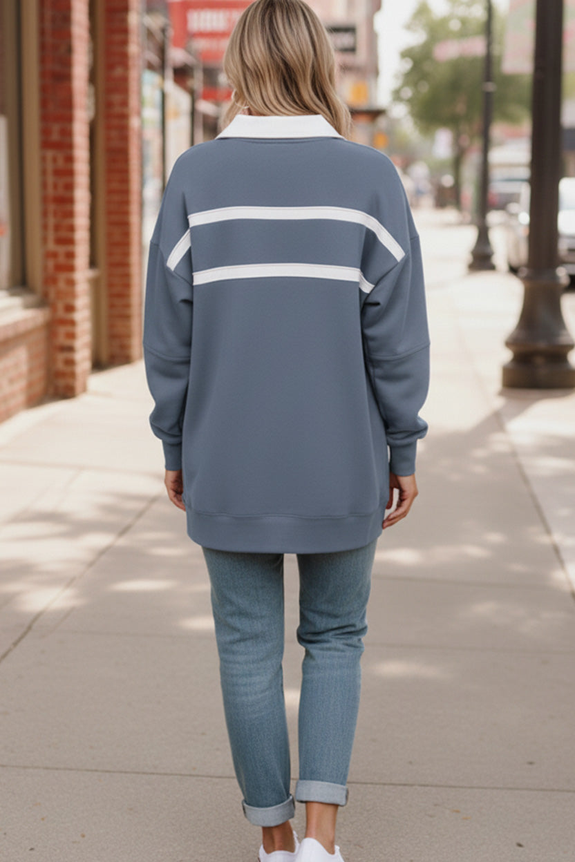 Chic Slate Blue Polo