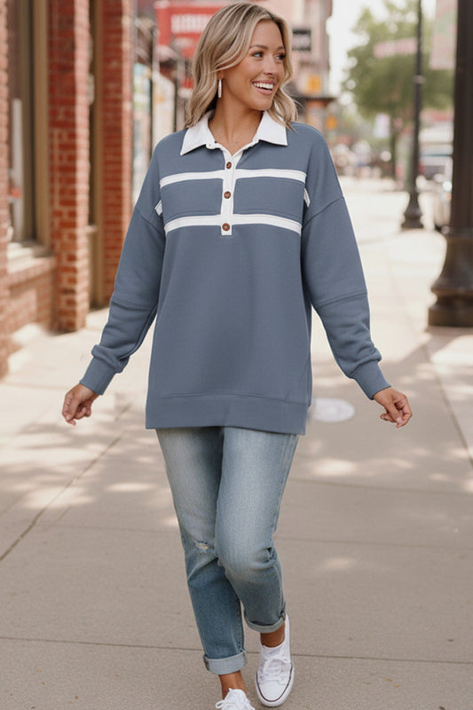 Chic Slate Blue Polo