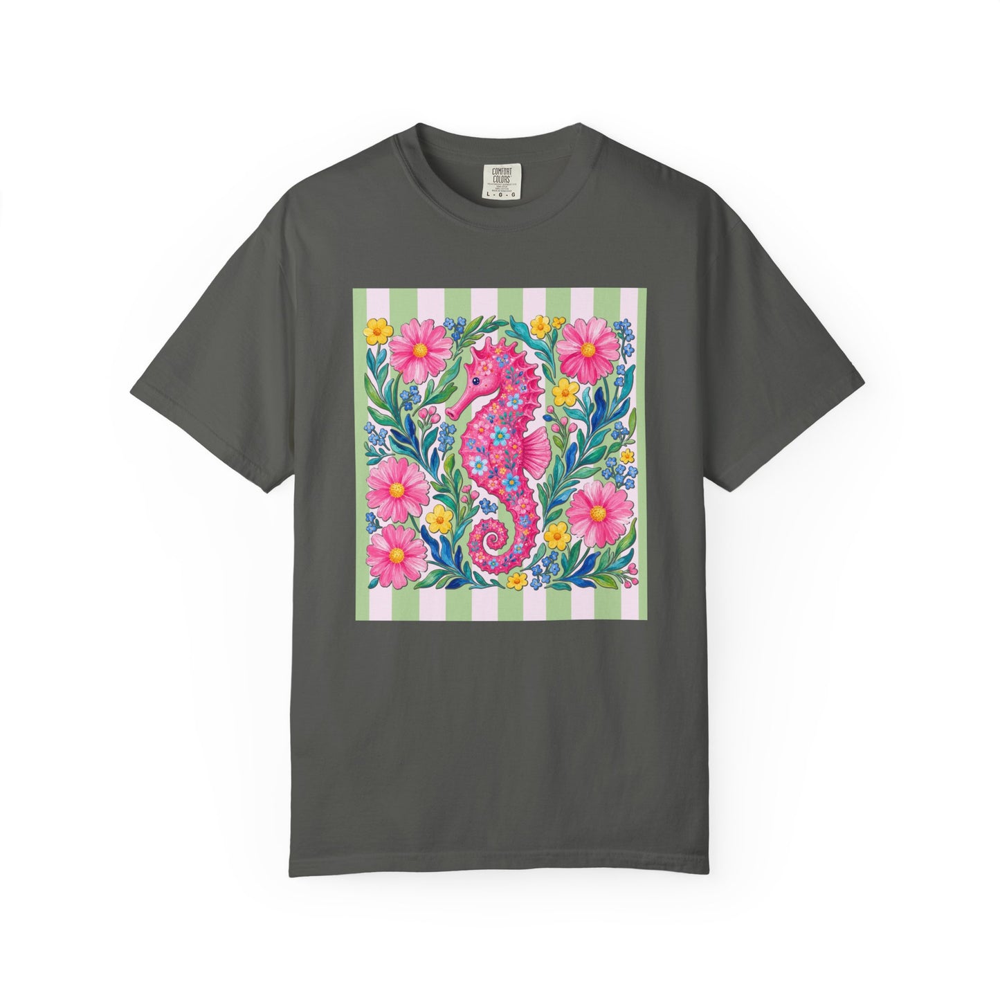 Comfort Colors Seahorse Floral T-Shirt