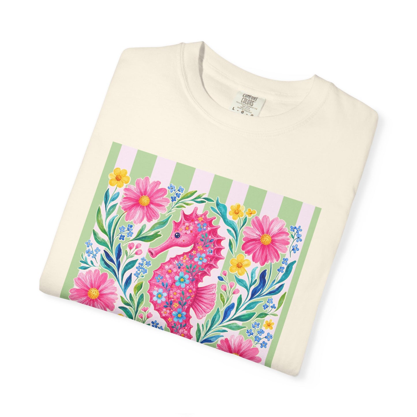 Comfort Colors Seahorse Floral T-Shirt