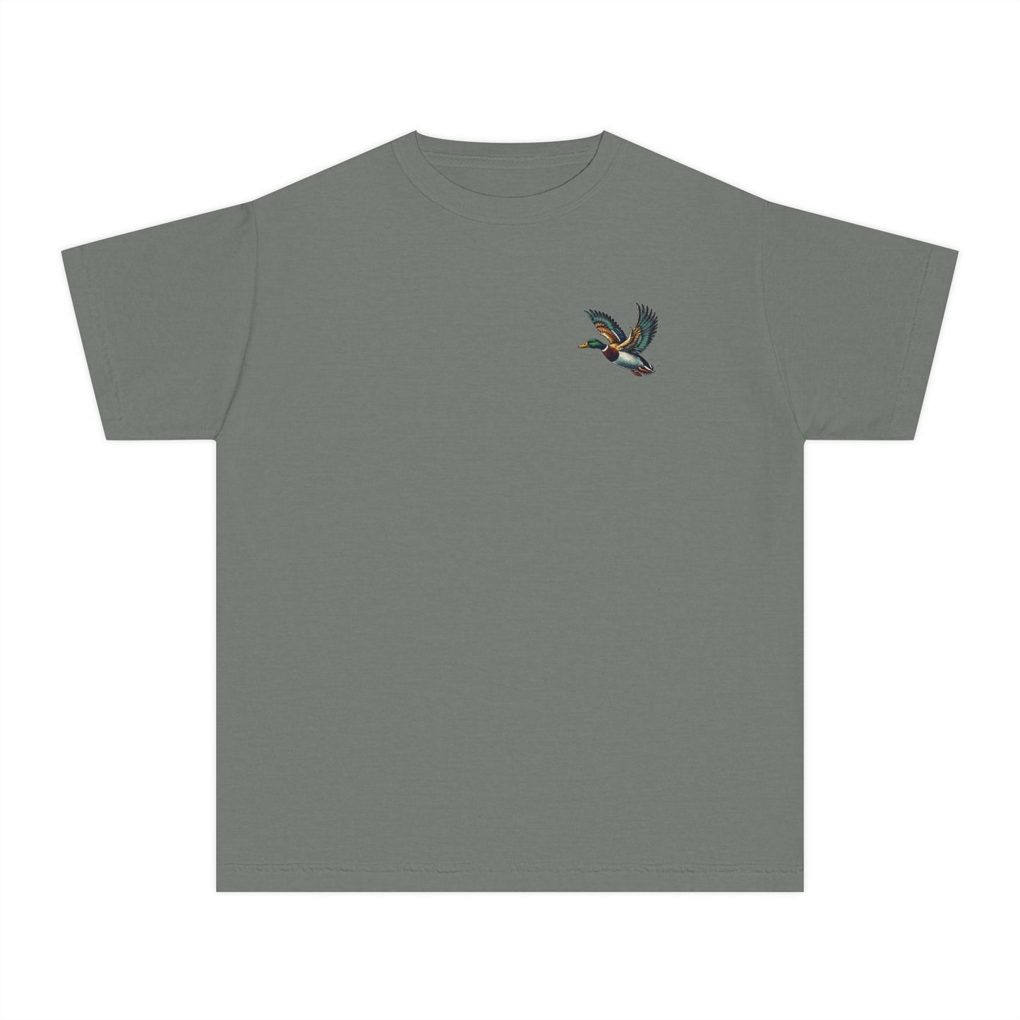 Youth Comfort Colors Vintage Duck Hunting Scene with Pointing Spaniel