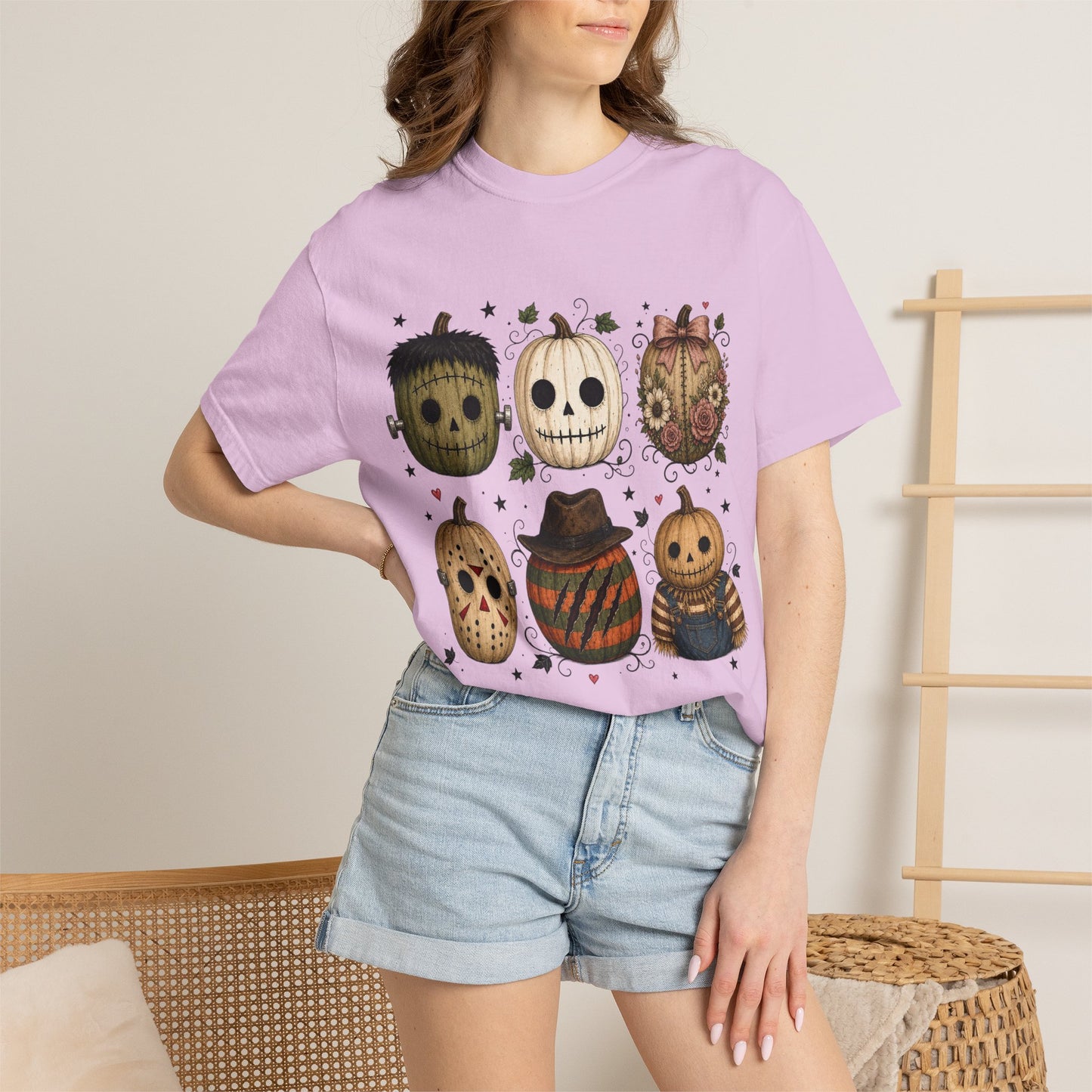 Comfort Colors Halloween Pumpkin Mask T-Shirt