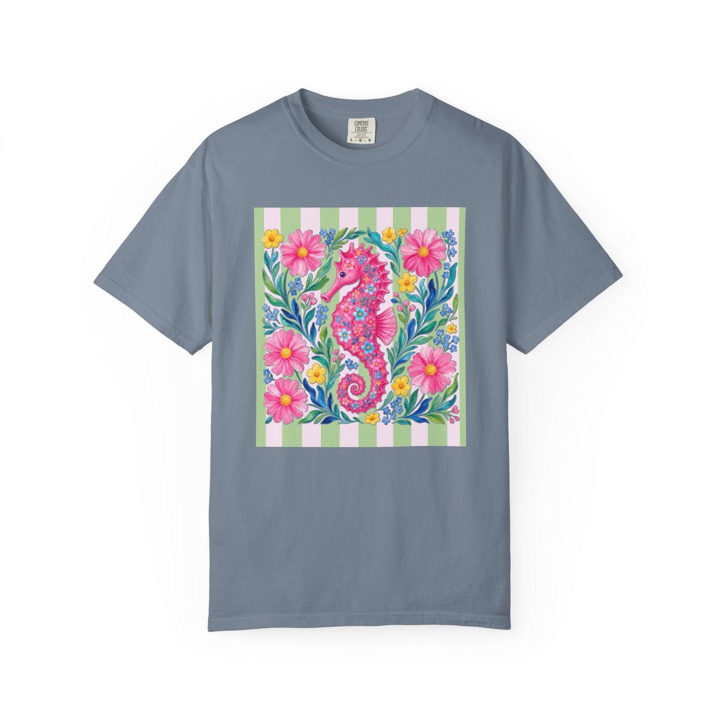 Comfort Colors Seahorse Floral T-Shirt