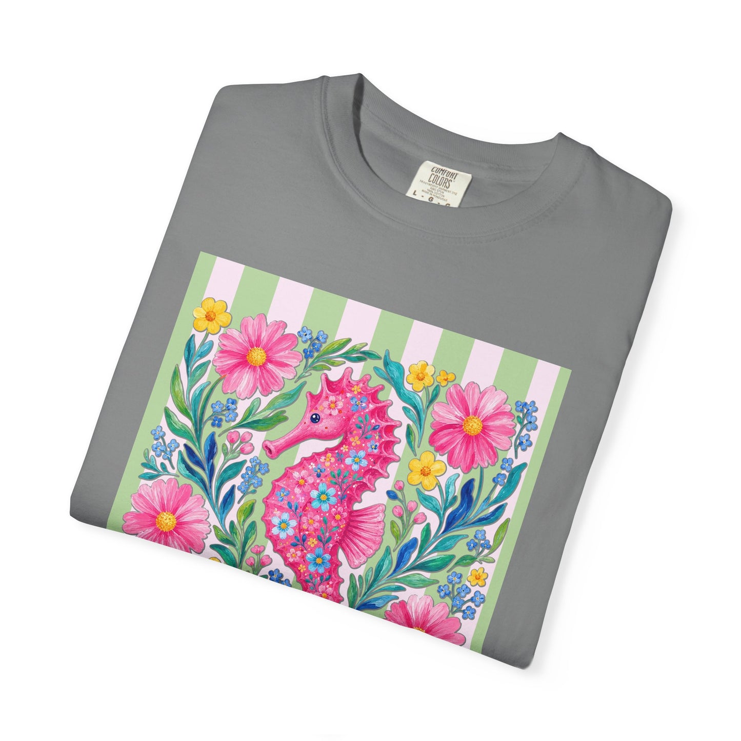 Comfort Colors Seahorse Floral T-Shirt