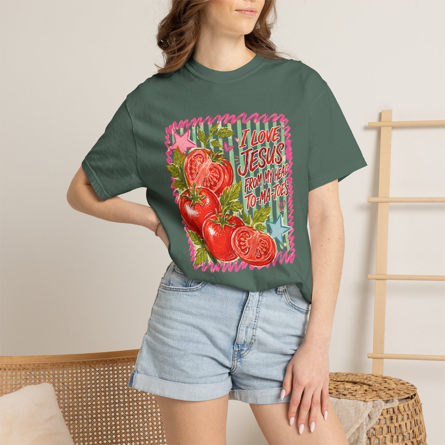 Comfort Colors Jesus Tomato Graphic Tee