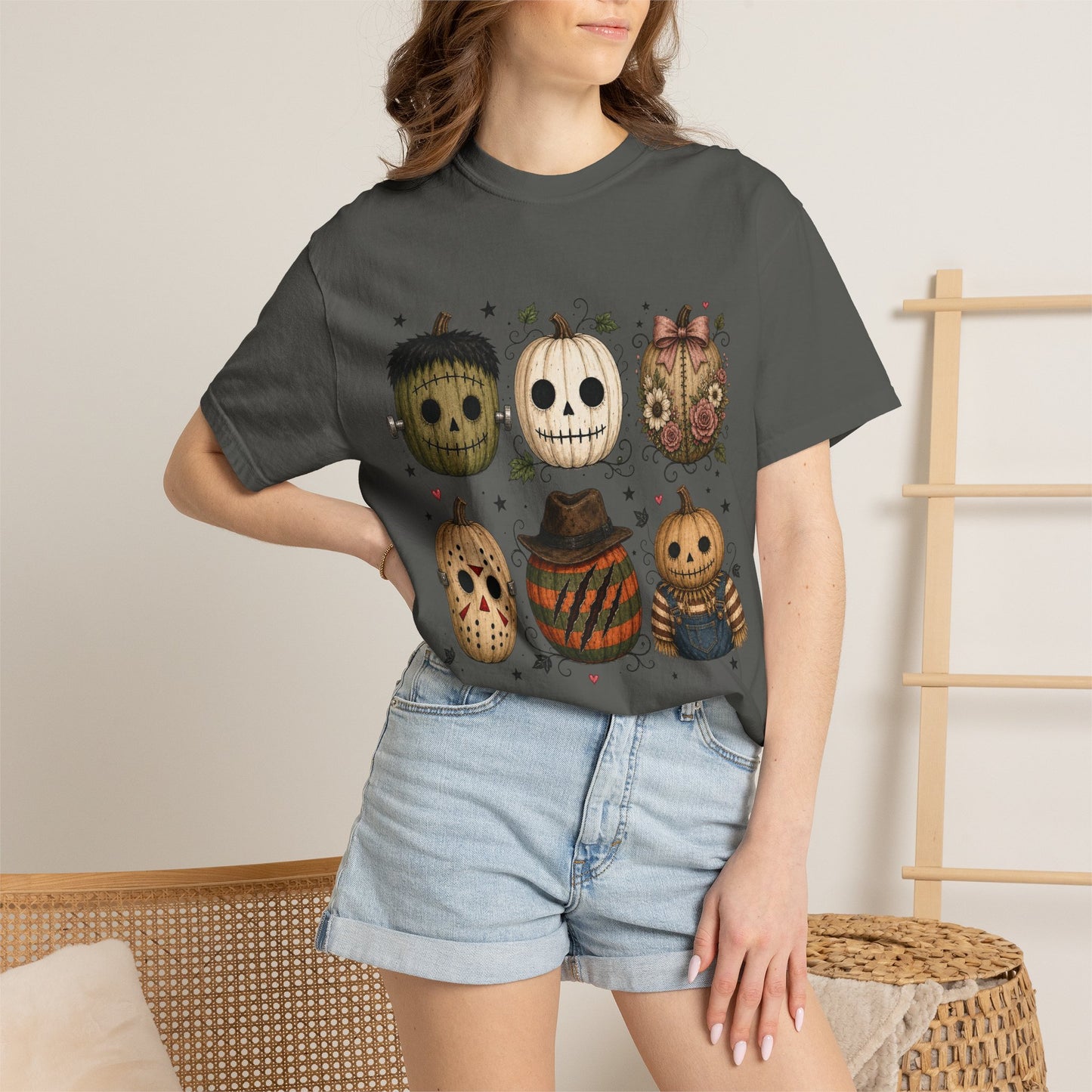 Comfort Colors Halloween Pumpkin Mask T-Shirt