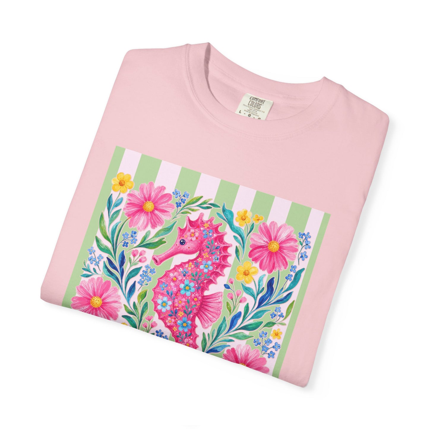 Comfort Colors Seahorse Floral T-Shirt