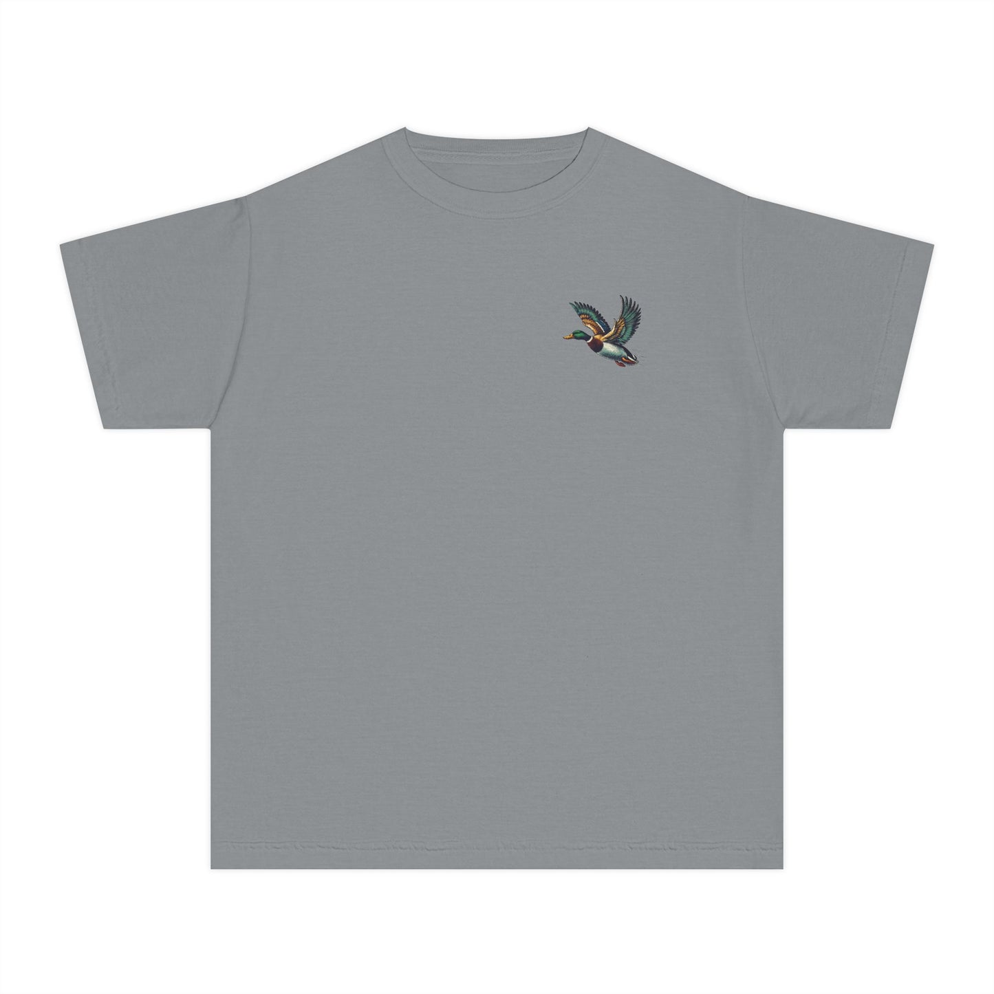 Youth Comfort Colors Vintage Duck Hunting Scene with Pointing Spaniel