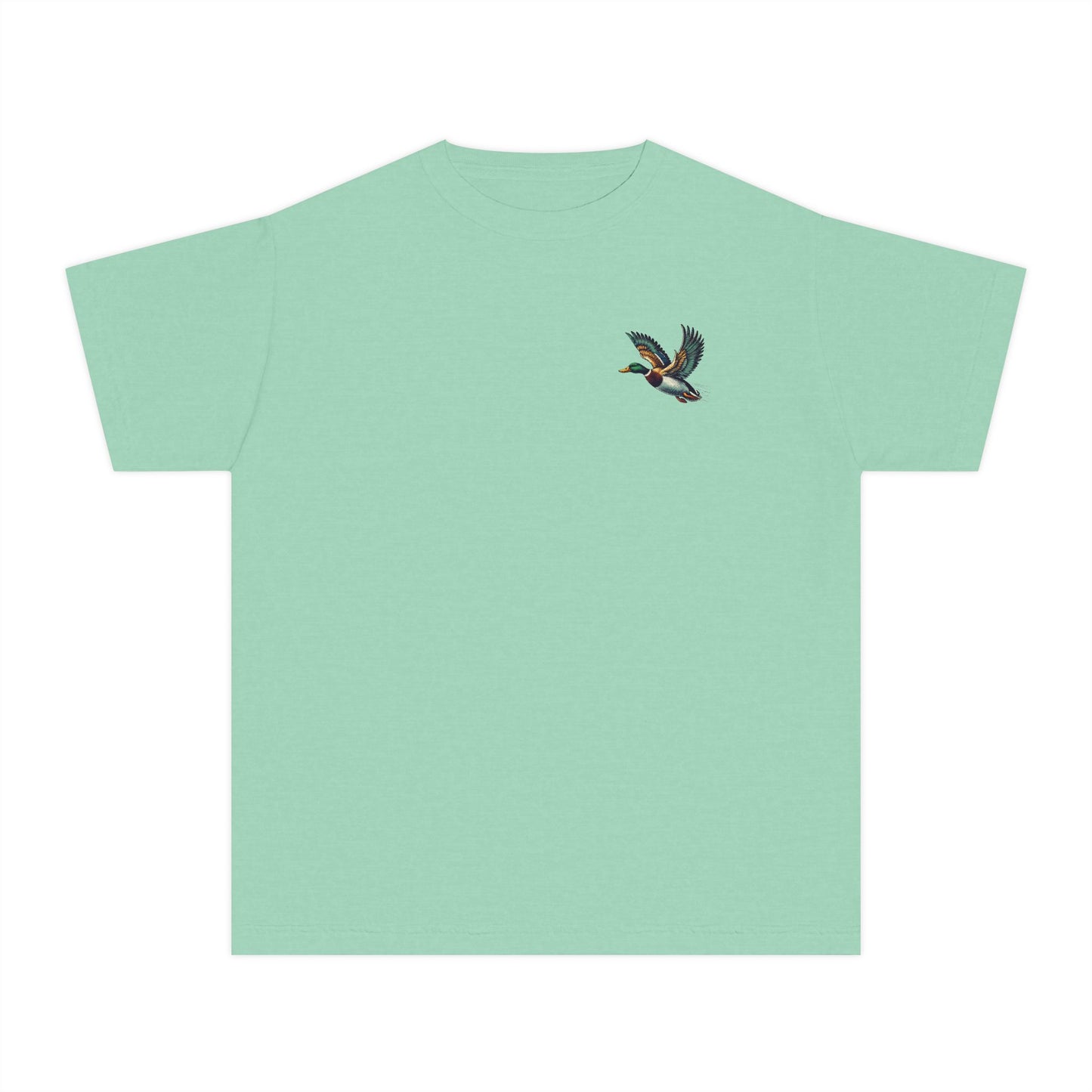 Youth Comfort Colors Vintage Duck Hunting Scene with Pointing Spaniel
