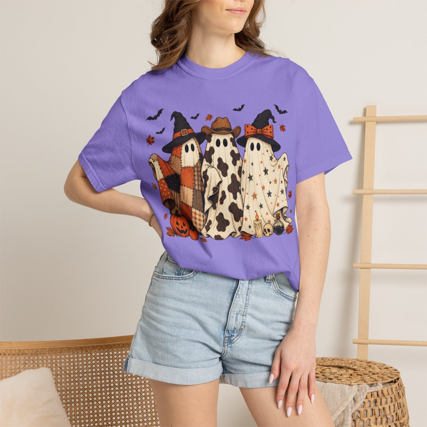 Comfort Colors Halloween Ghost Trio T-Shirt