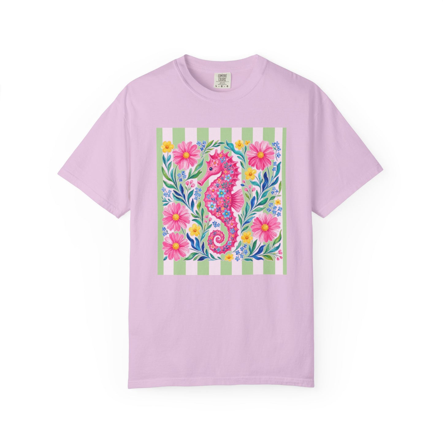 Comfort Colors Seahorse Floral T-Shirt