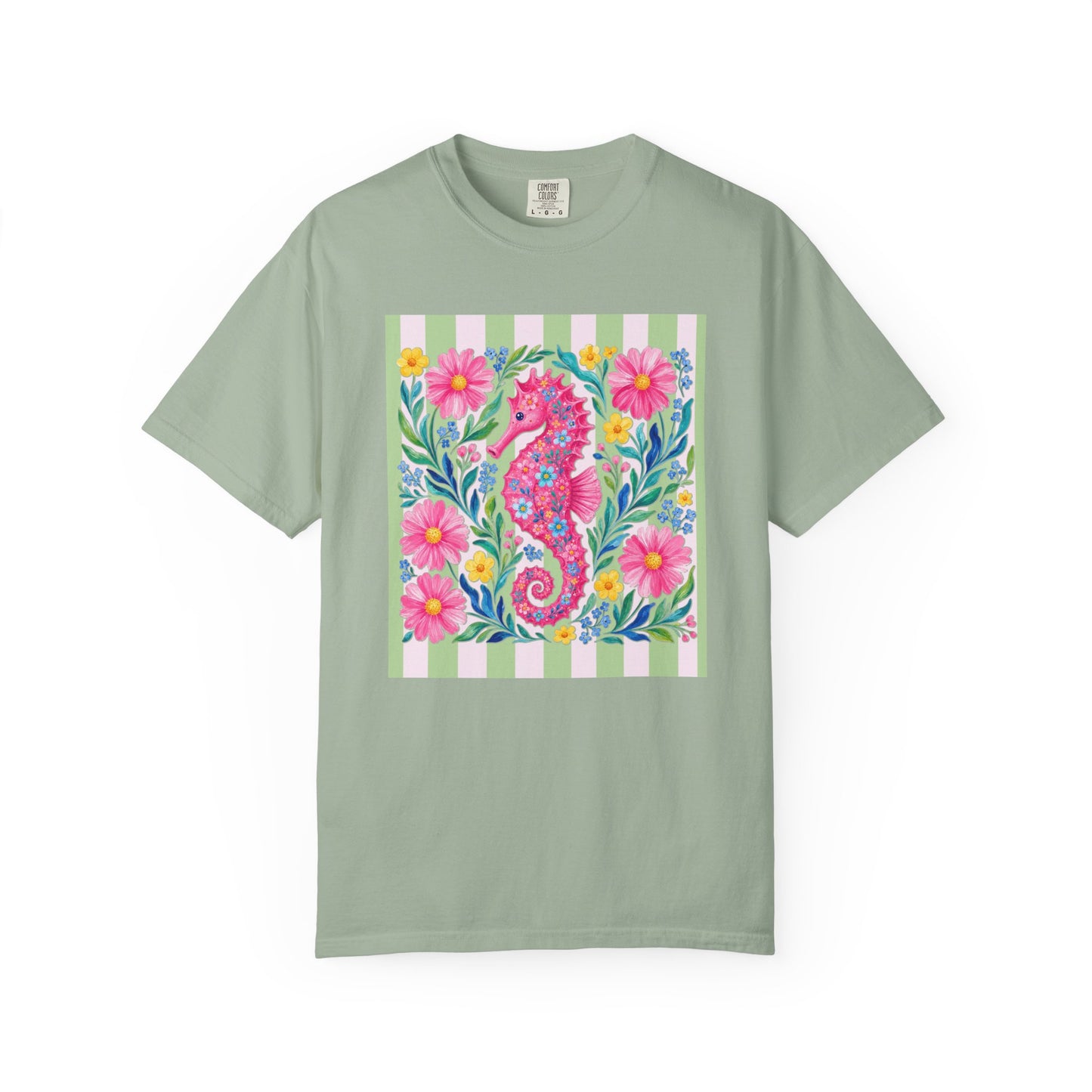 Comfort Colors Seahorse Floral T-Shirt