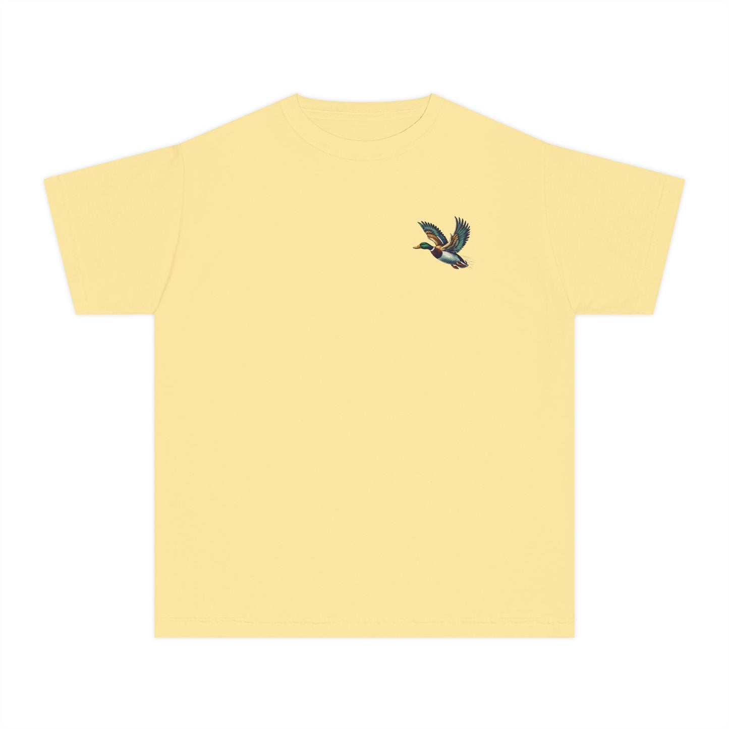 Youth Comfort Colors Vintage Duck Hunting Scene with Pointing Spaniel