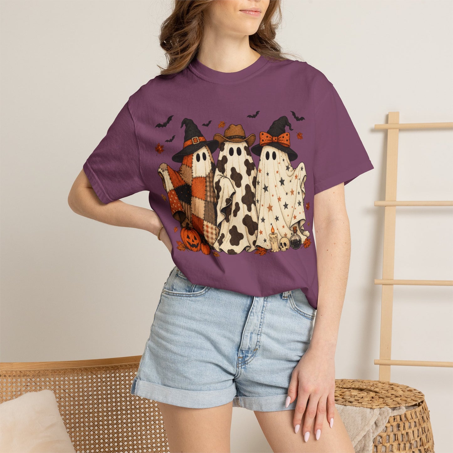 Comfort Colors Halloween Ghost Trio T-Shirt