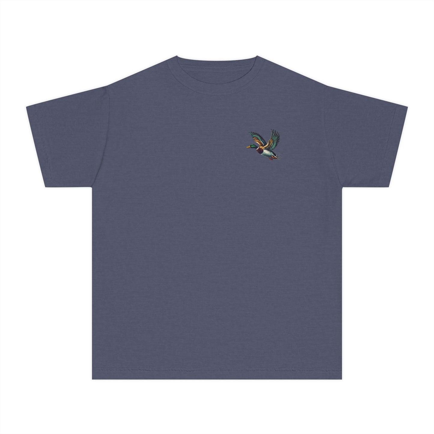 Youth Comfort Colors Vintage Duck Hunting Scene with Pointing Spaniel