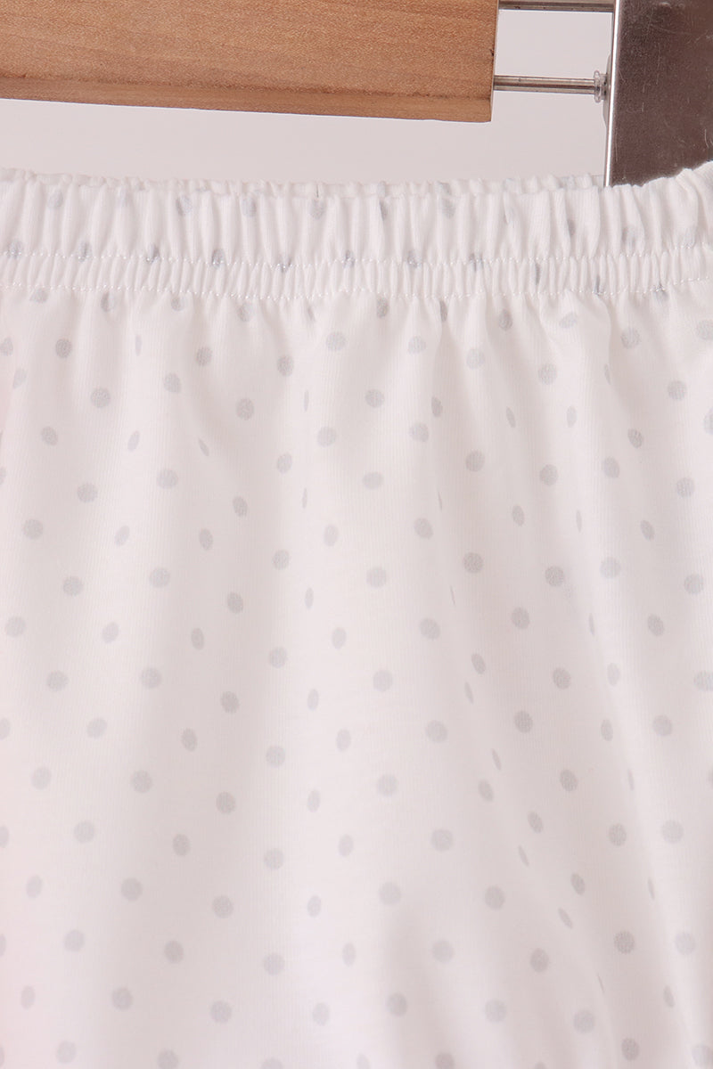 Pink pumpkin embroidery bloomer set