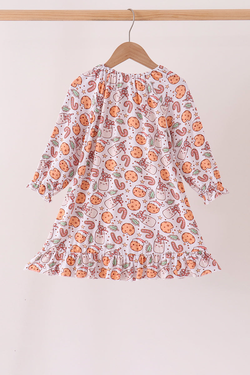 Red milk cookie bamboo dress