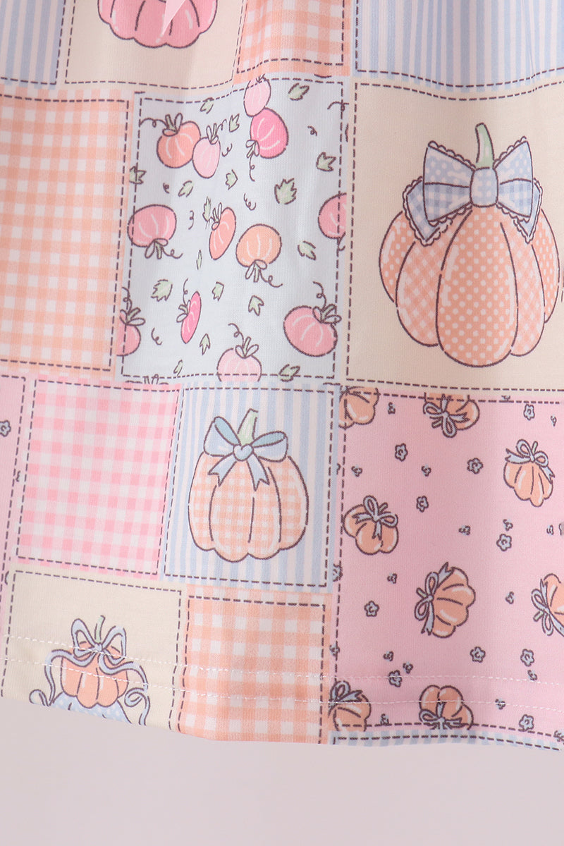 Pink pumpkin ruffle bloomer set