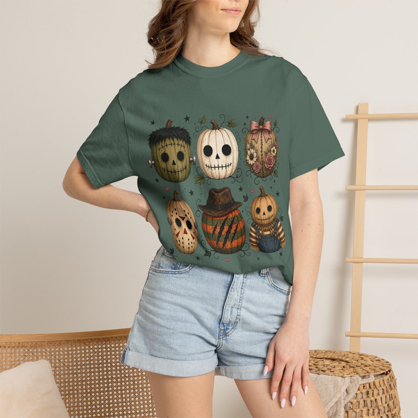 Comfort Colors Halloween Pumpkin Mask T-Shirt