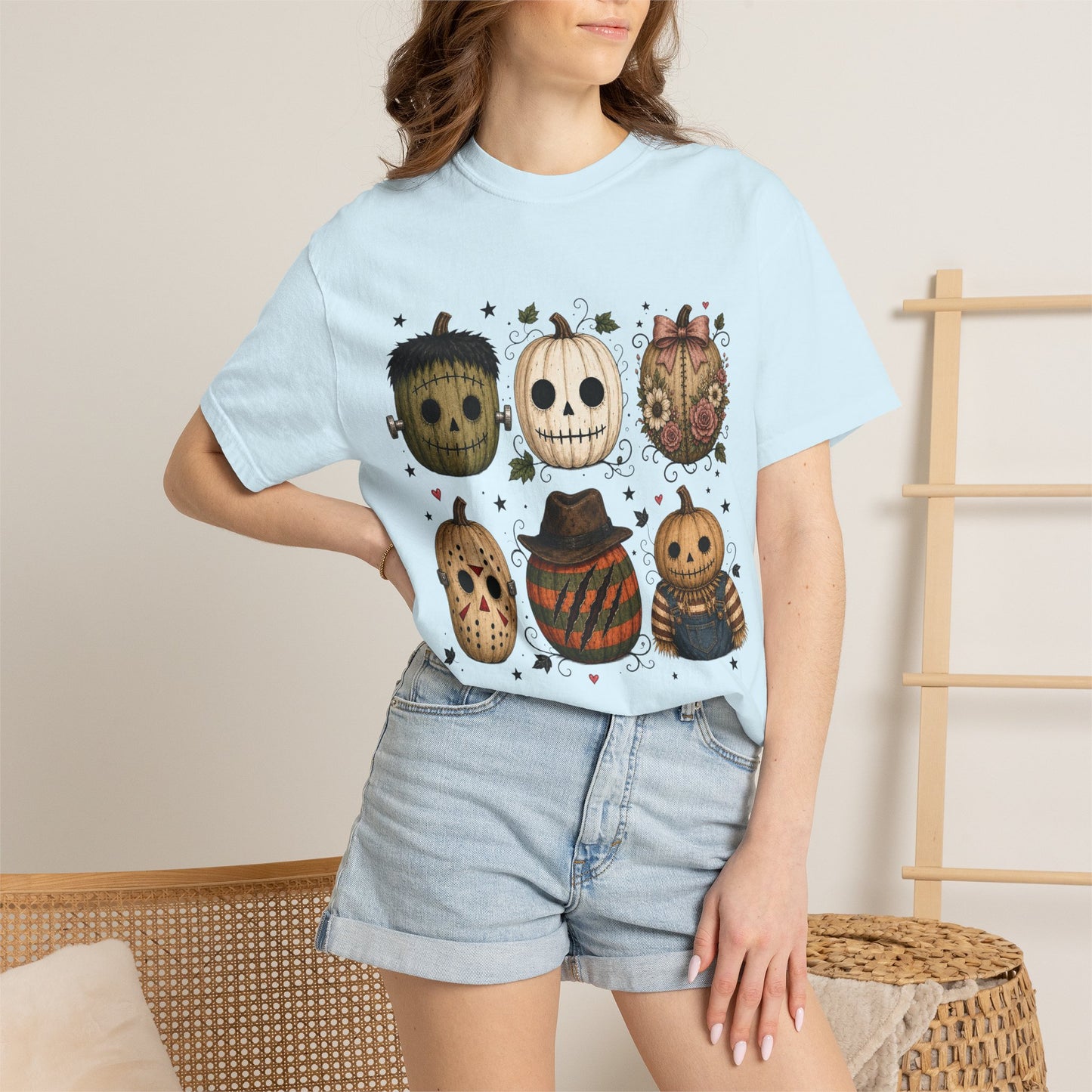 Comfort Colors Halloween Pumpkin Mask T-Shirt