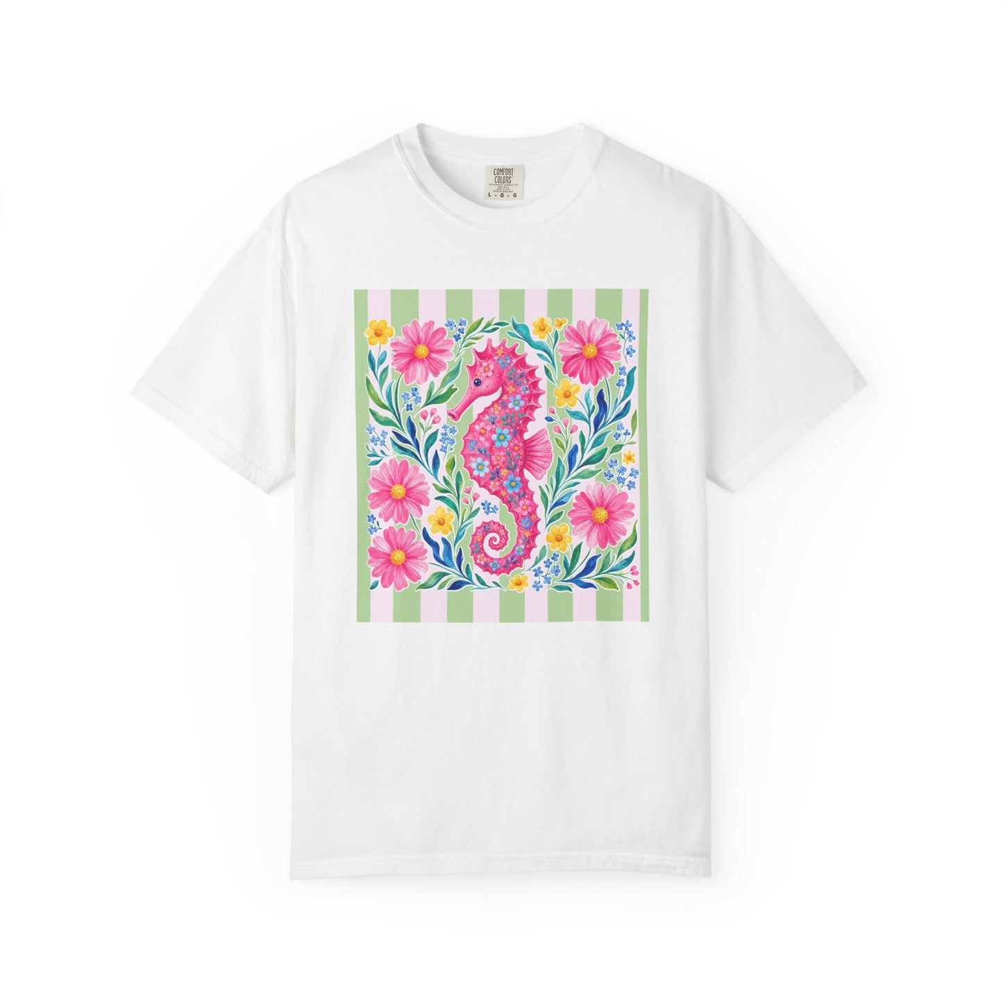 Comfort Colors Seahorse Floral T-Shirt