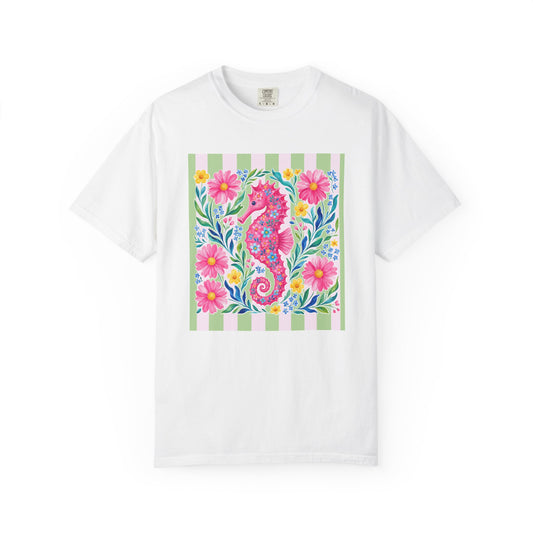 Comfort Colors Seahorse Floral T-Shirt
