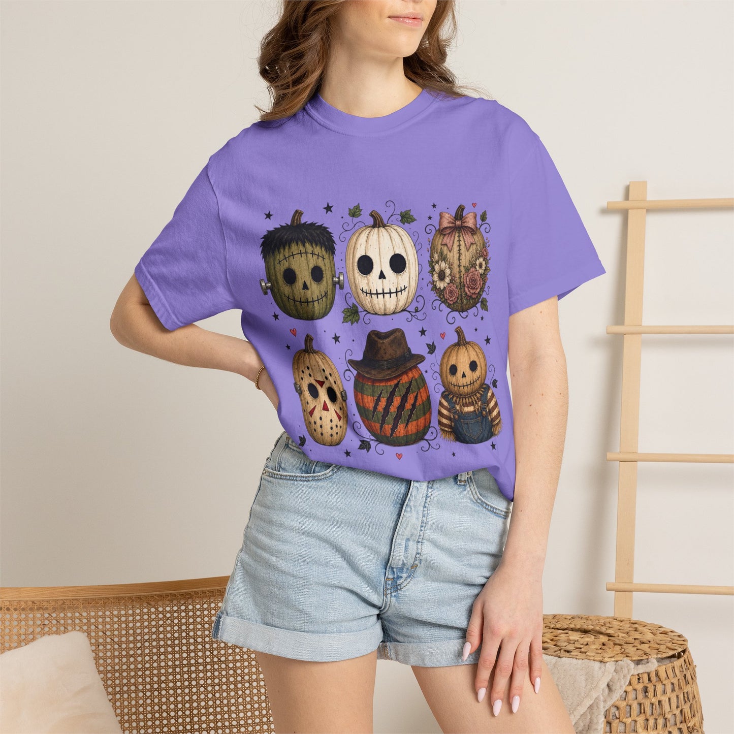 Comfort Colors Halloween Pumpkin Mask T-Shirt