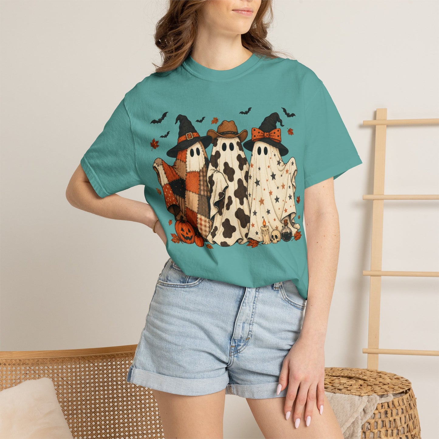 Comfort Colors Halloween Ghost Trio T-Shirt