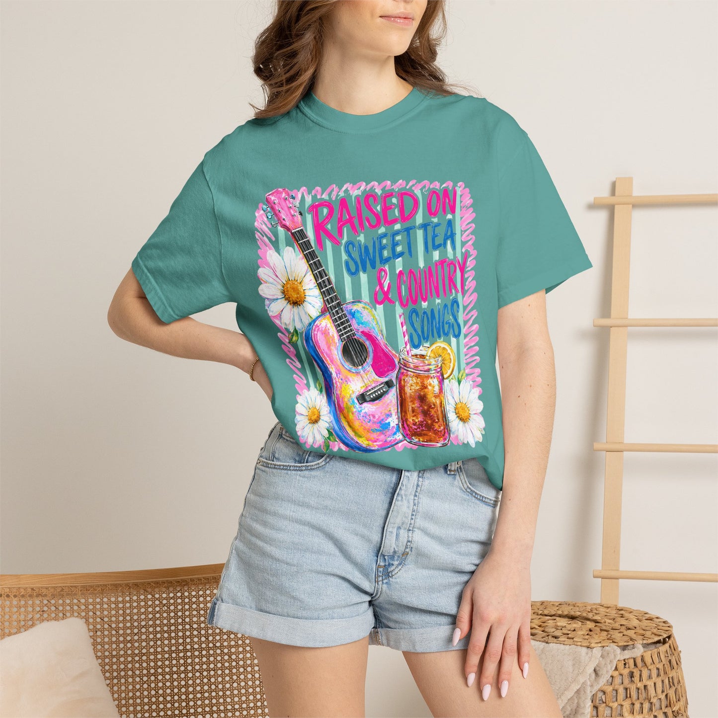 Comfort Colors Raised on Sweet Tea & Country Songs T-Shirt