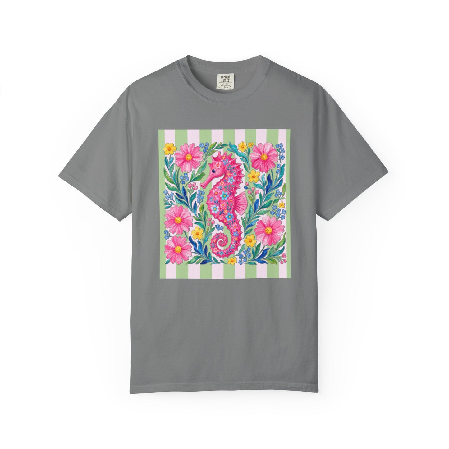 Comfort Colors Seahorse Floral T-Shirt