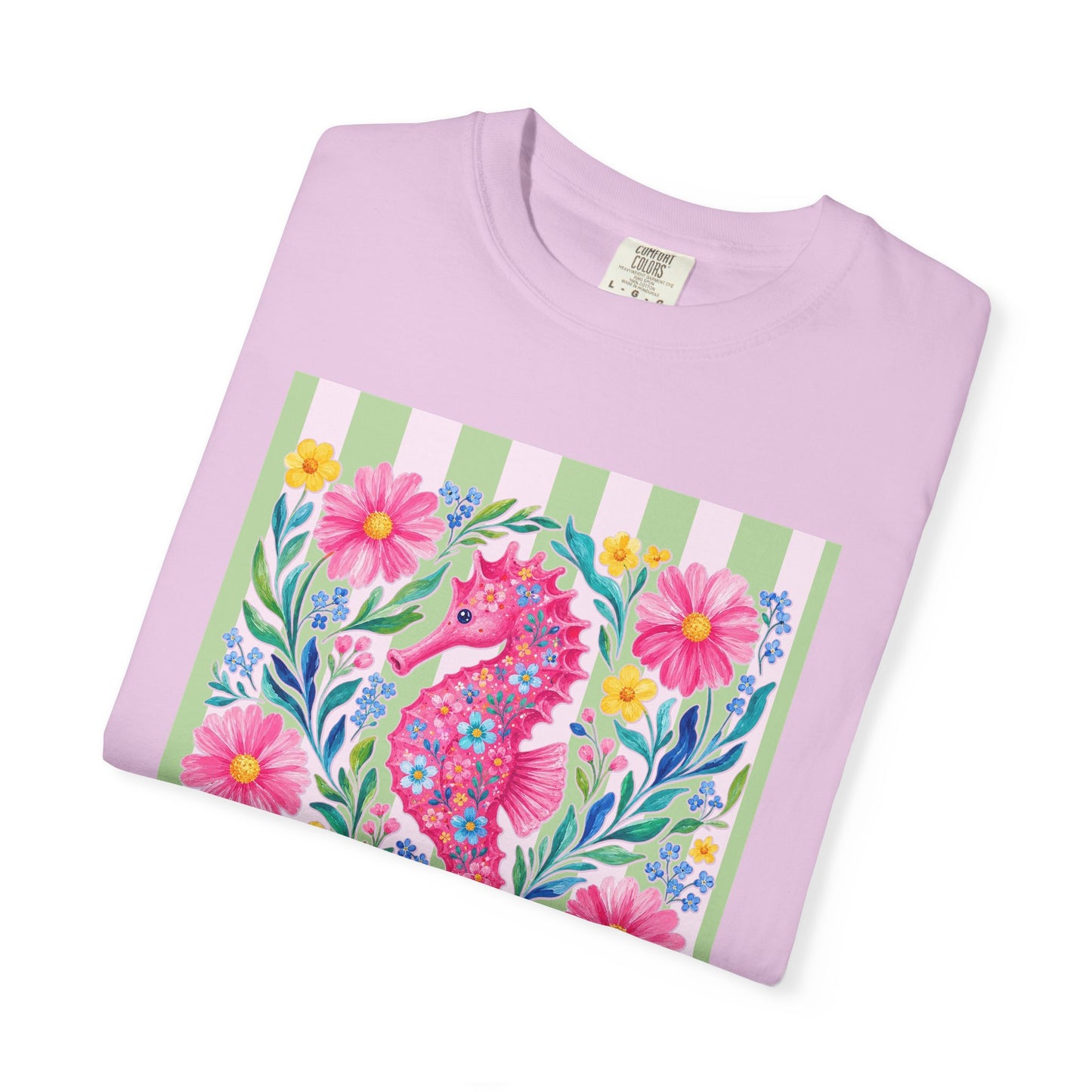 Comfort Colors Seahorse Floral T-Shirt