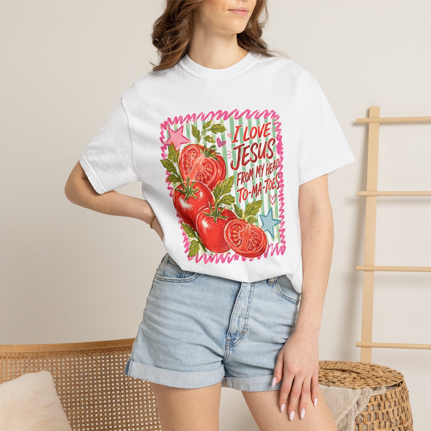 Comfort Colors Jesus Tomato Graphic Tee
