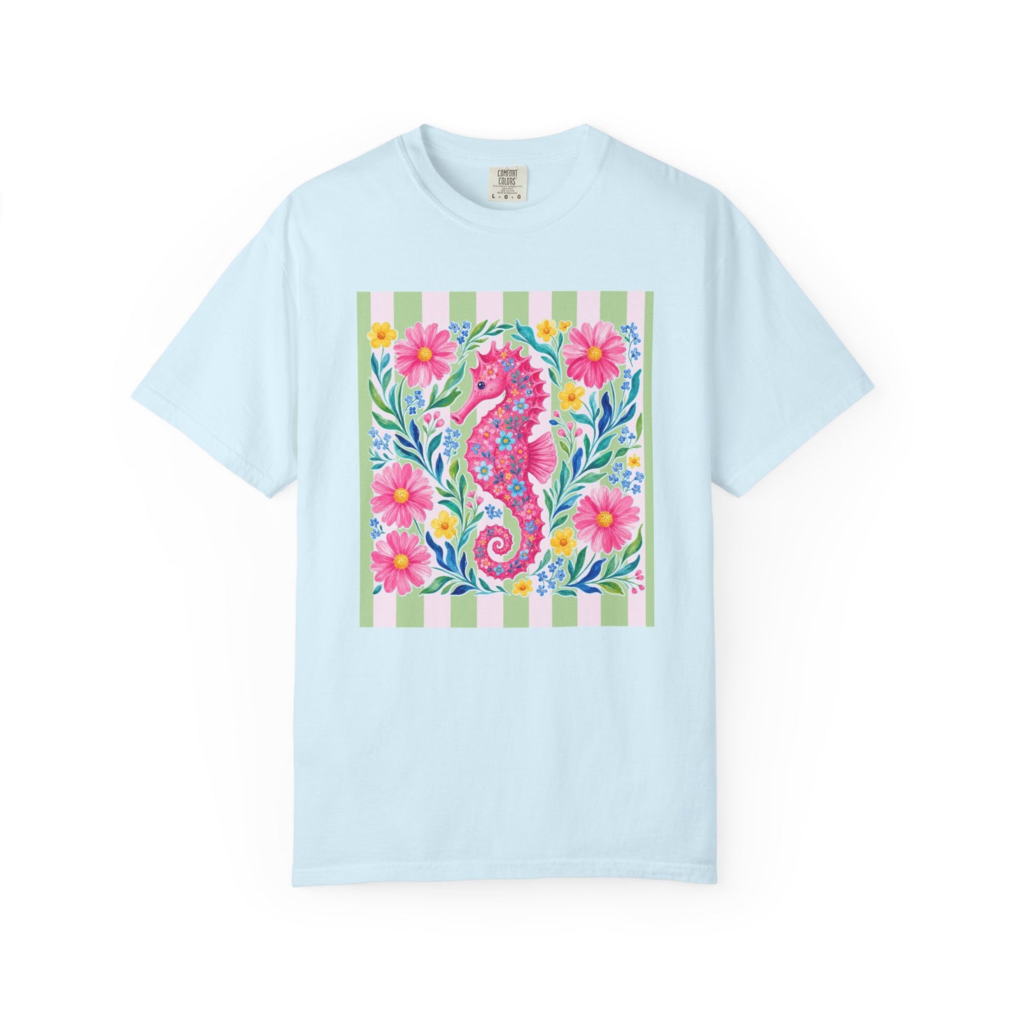 Comfort Colors Seahorse Floral T-Shirt