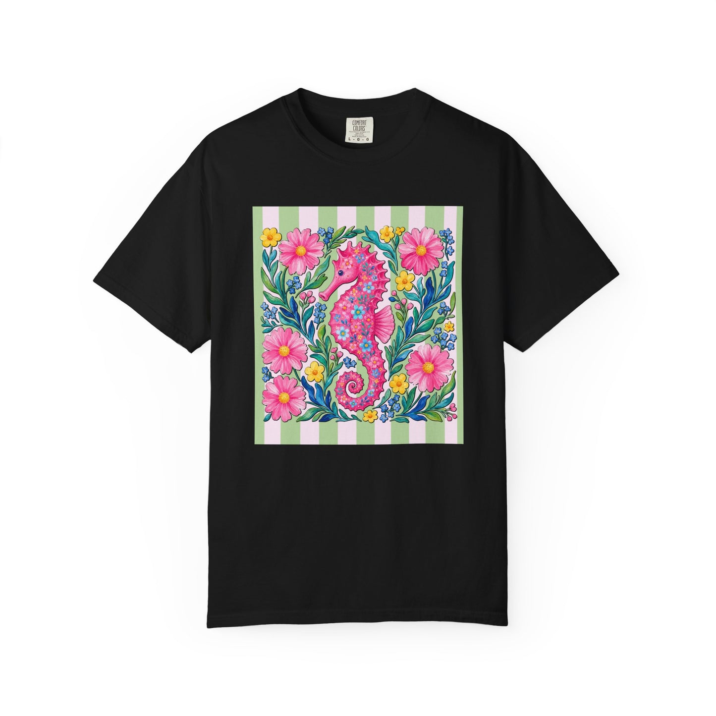 Comfort Colors Seahorse Floral T-Shirt