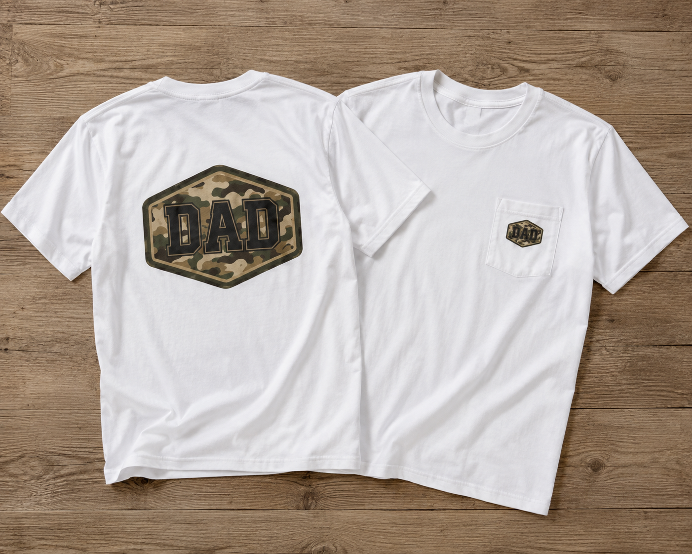 Comfort Colors camo dad shirt