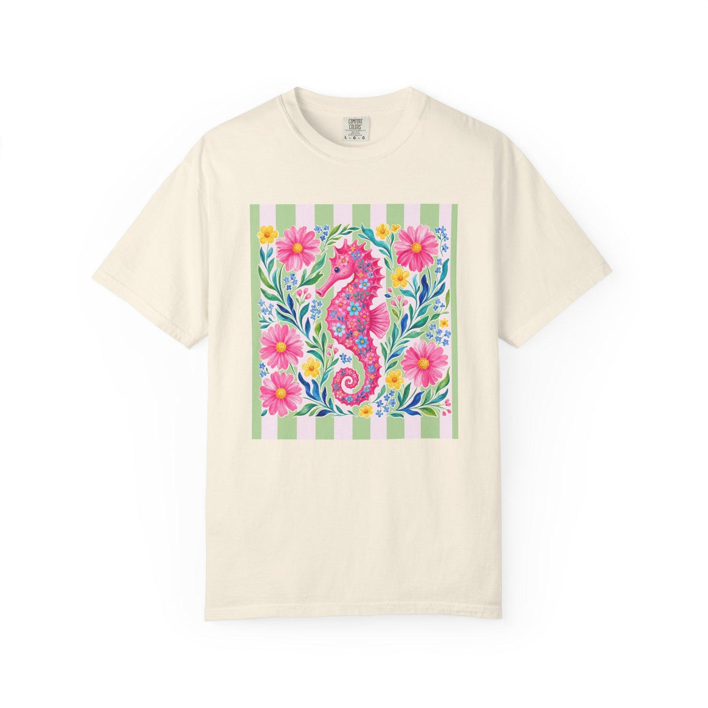 Comfort Colors Seahorse Floral T-Shirt