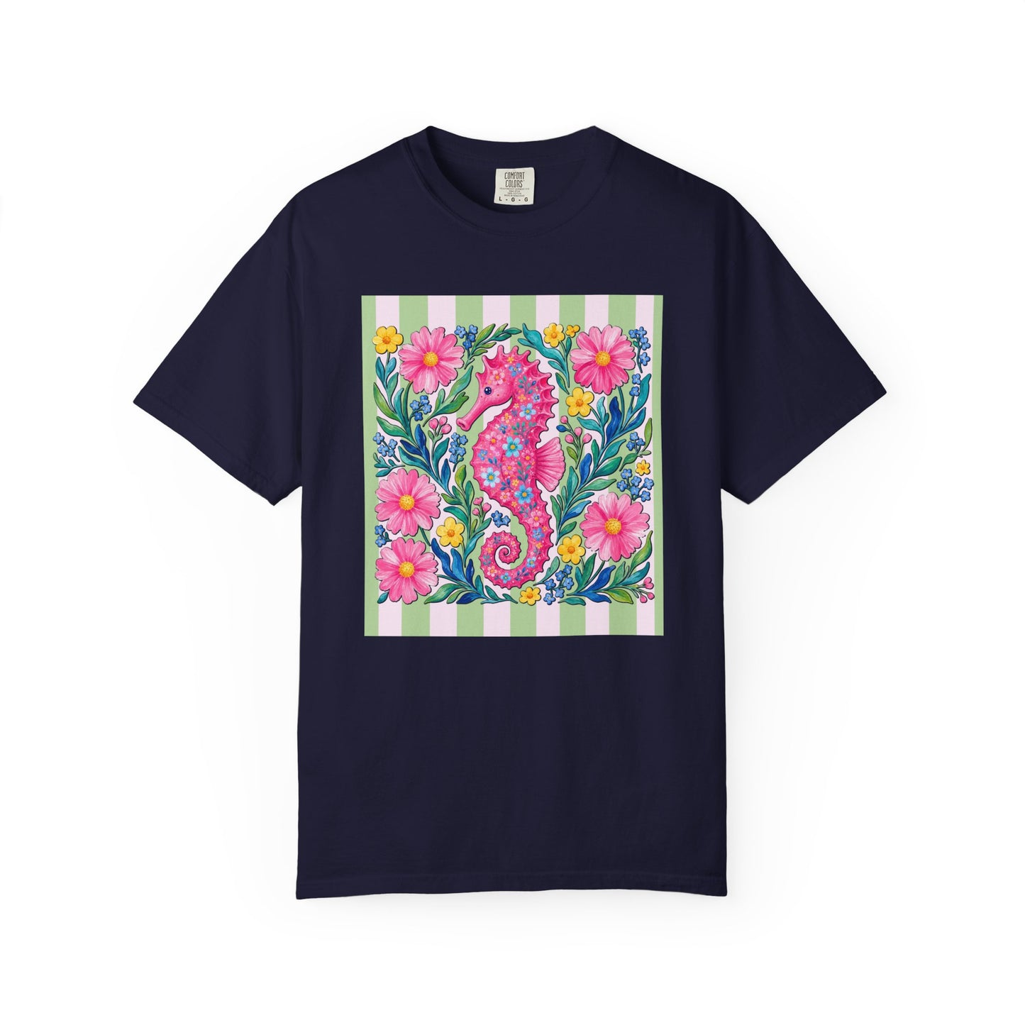 Comfort Colors Seahorse Floral T-Shirt