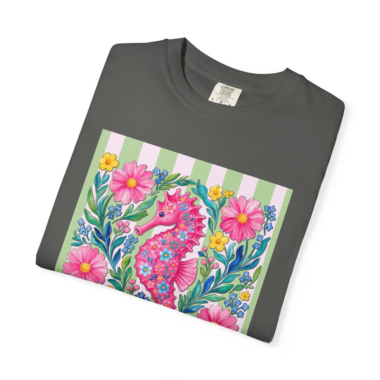 Comfort Colors Seahorse Floral T-Shirt