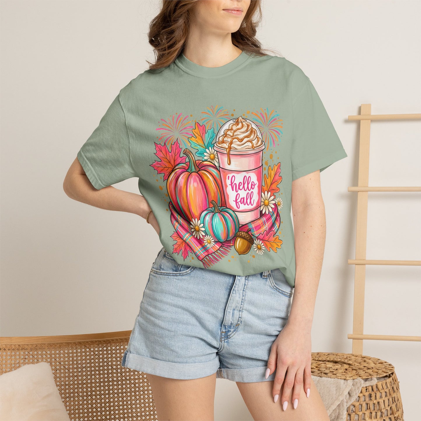 Hello Fall Pumpkin Latte T-Shirt