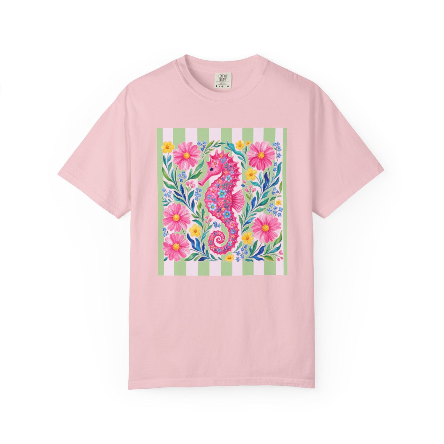 Comfort Colors Seahorse Floral T-Shirt