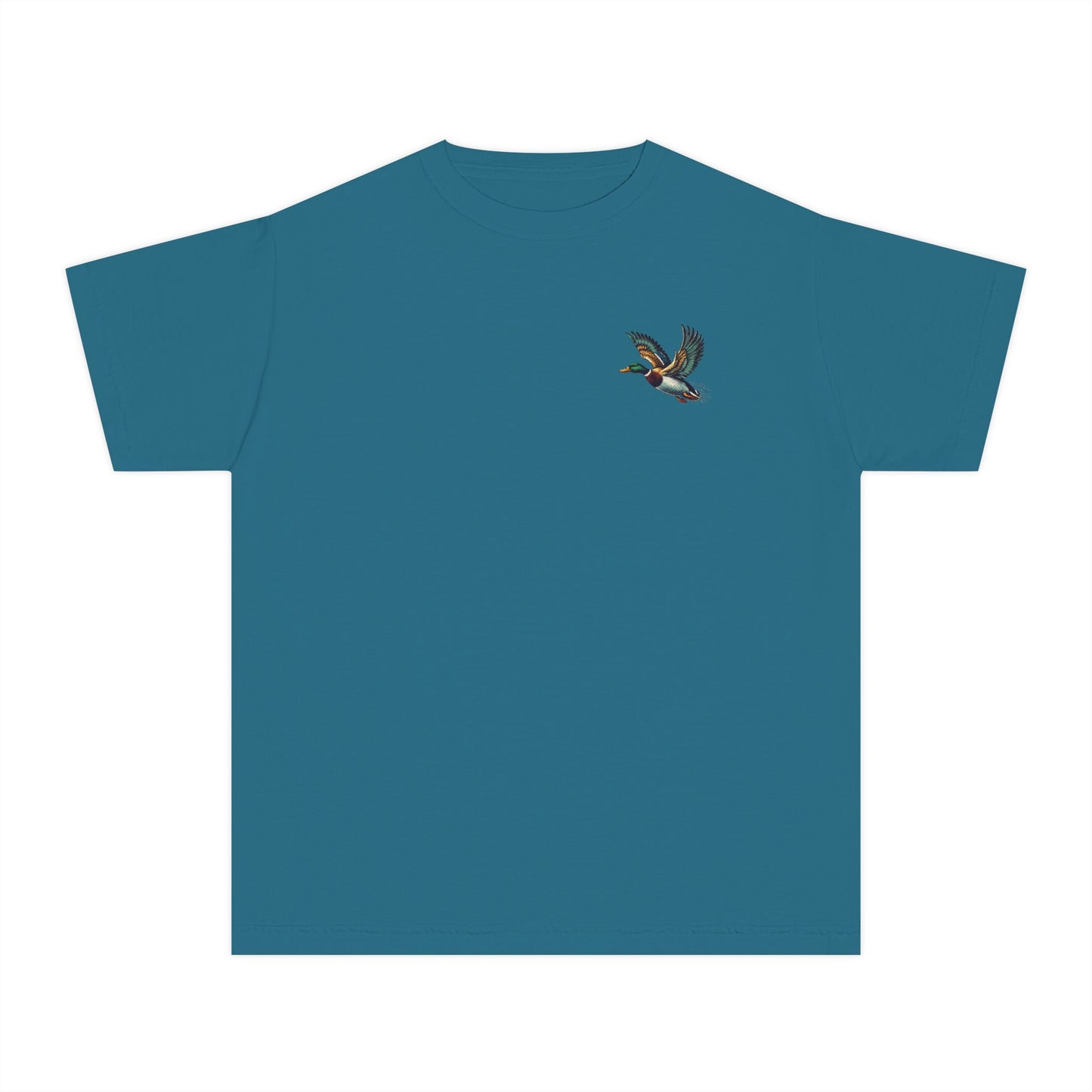 Youth Comfort Colors Vintage Duck Hunting Scene with Pointing Spaniel