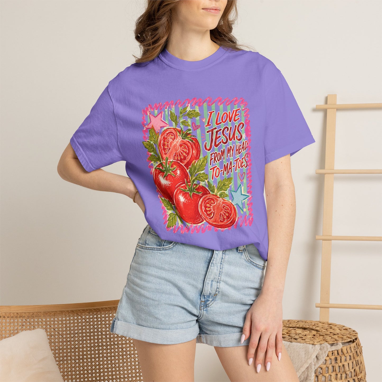 Comfort Colors Jesus Tomato Graphic Tee