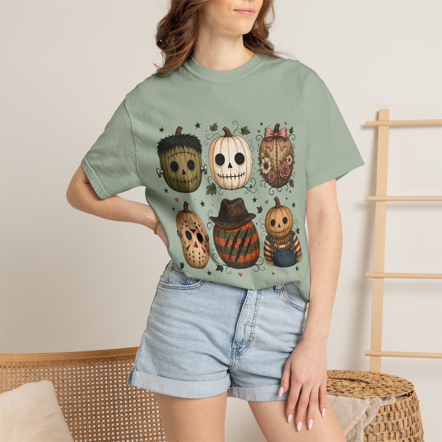 Comfort Colors Halloween Pumpkin Mask T-Shirt
