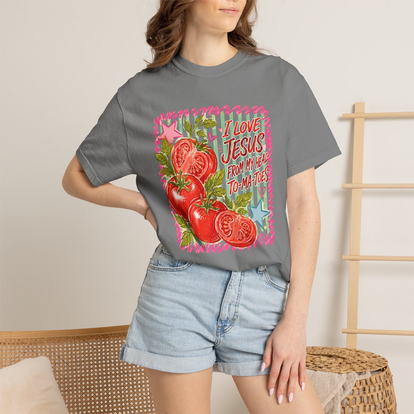 Comfort Colors Jesus Tomato Graphic Tee