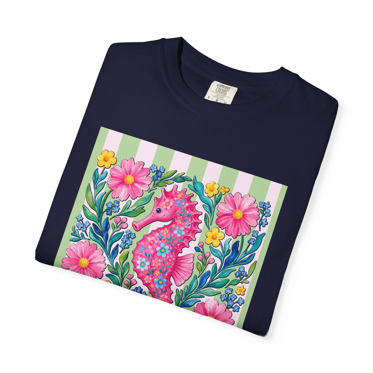 Comfort Colors Seahorse Floral T-Shirt