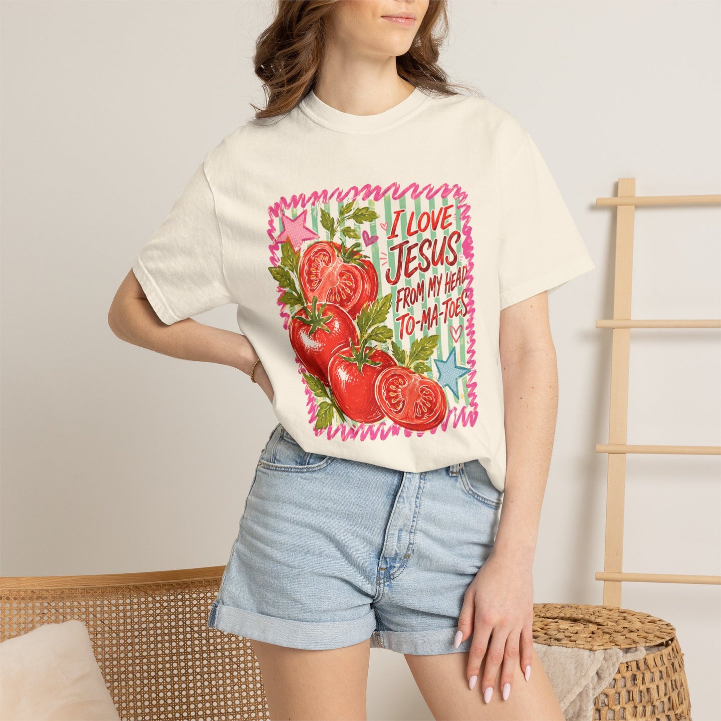 Comfort Colors Jesus Tomato Graphic Tee