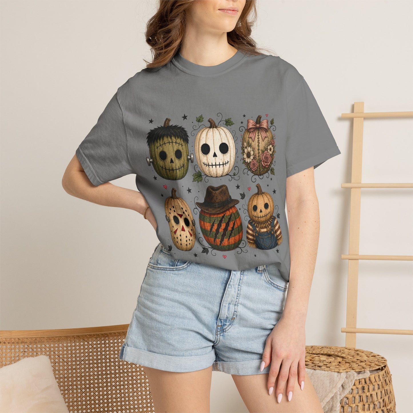 Comfort Colors Halloween Pumpkin Mask T-Shirt