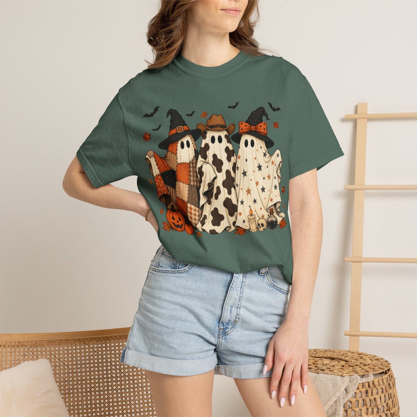 Comfort Colors Halloween Ghost Trio T-Shirt